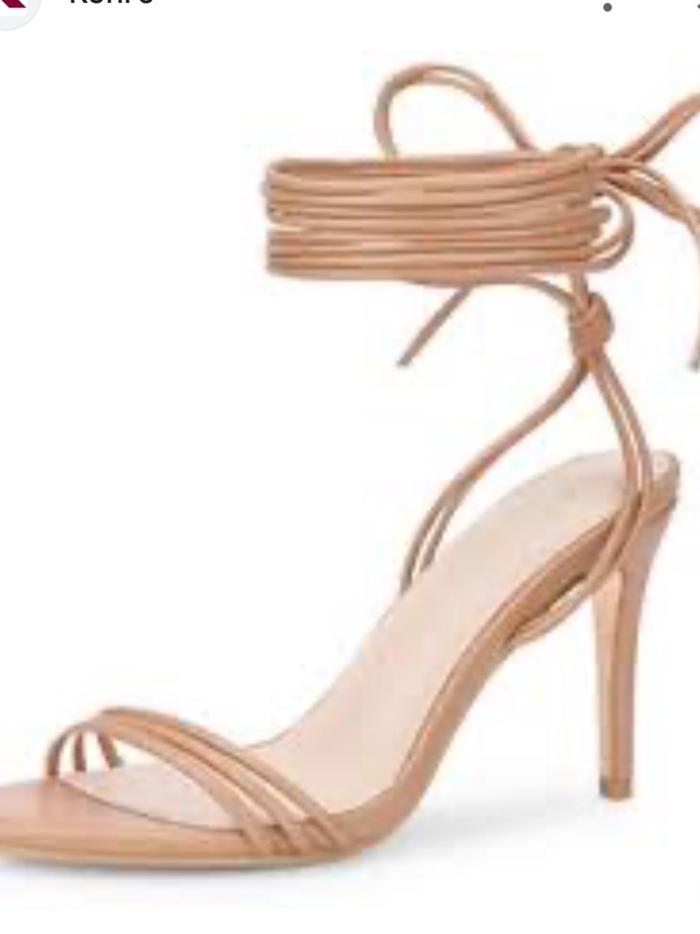 Allegra K Nude Lace-Up Open-Toe Heels size 11 new